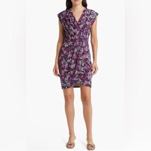 NWOT Ted Baker London Maggeyi Floral Wrap Front Jersey Dress Size 6